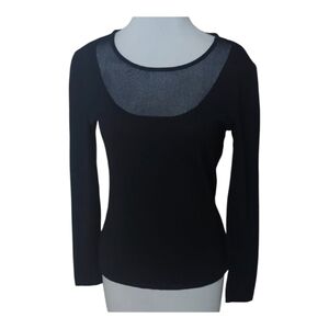 Escada Black Long Sleeve Top